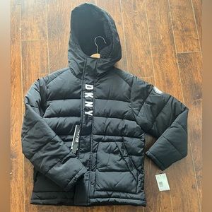 Boys Black DKNY Down Coat Size 10-12